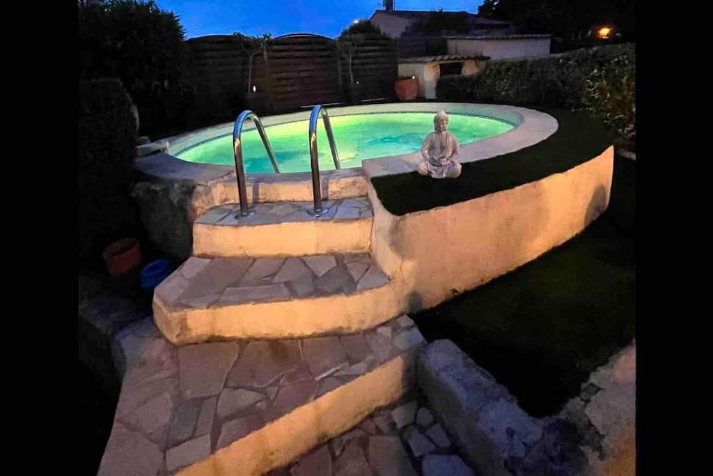 Piscine Cosy, 3 Chambres, 3 Sdb, Havre De Paix A 10 Min Des Plages Mauguio Exterior foto